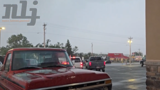 Pickup in wind storm